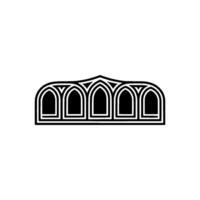 Gothic Archway Silhouette, Minimalist, Arch - Linear vector