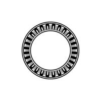 Geometric Circle Frame, Minimalist, Elegant Border - Pattern vector