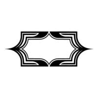 Geometric Deco Frame, Minimalist, Elegant Border, Symmetry - Outline vector