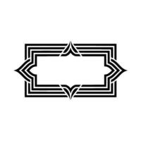 Art Deco Frame, Geometric Ornament, Elegant Border - Line vector