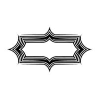 Geometric Deco Frame, Minimalist, Art - Outline vector