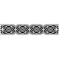Intricate Celtic Border, Geometric Pattern, Vintage - Symmetrical vector