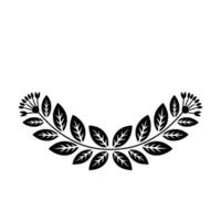 Stylized Laurel Wreath, Minimalist Botanical, Foliage vector