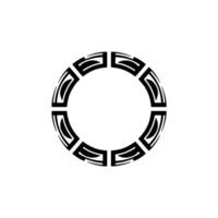 Geometric Tribal Circle, Minimalist, Circular Motif, Abstract vector