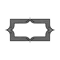 Art Deco Frame, Elegant Border, Vintage, Minimalist Style - Line vector