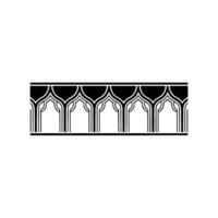 Art Deco Archway Border, Geometric Pattern, Minimalist vector