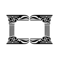 Ornate Black Frame, Classical, Elegant Border, Vintage Style vector