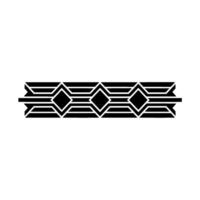 Geometric Deco Border, Streamlined, Minimalist Pattern, Linear vector