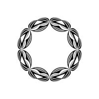 Abstract Oval Pattern, Minimalist, Circular Motif vector