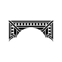 Geometric Bridge Silhouette, Minimalist, Abstract vector
