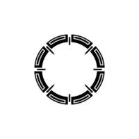Geometric Circle Emblem, Minimalist, Modern Abstract - Monochrome vector