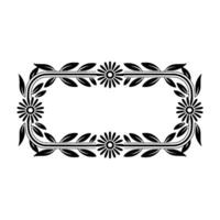 Elegant Botanical Frame, Vintage Style, Decorative Border vector