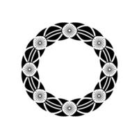 Geometric Wreath, Minimalist, Circular Motif vector