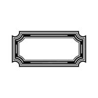 Art Deco Frame, Elegant Border, Vintage, Minimalist Style, Pattern - Geometric vector