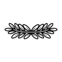 Stylized Laurel Wreath, Minimalist Emblem, Vintage vector