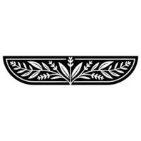 Stylized Laurel Branch Border, Vintage Element, Floral vector