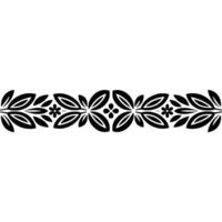 Stylized Black Leaf Border, Elegant Decorative Element vector