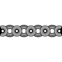 Geometric Wave Border, Art Deco Style, Floral vector