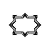 Geometric Star Frame, Minimalist, Blank Space - Outline vector