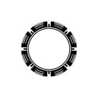 Geometric Circle Emblem, Minimalist, Circular Motif, Template vector