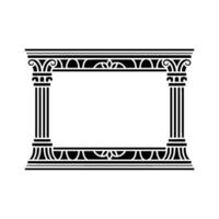 Classical Frame, Elegant Border, Architectural Motif - Columns vector