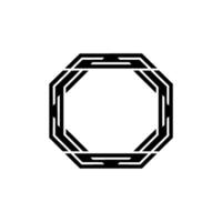 Geometric Octagon Frame, Minimalist, Modern Abstract - Pattern vector