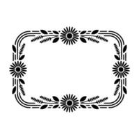 Floral Border Frame, Vintage Style, Decorative Element vector