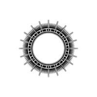 Geometric Radial Emblem, Minimalist - Circle vector