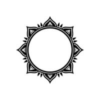 Intricate Mandala Frame, Minimalist, Circular Ornamentation vector