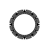 Geometric Portal, Futuristic Ring, Minimalist vector