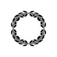 Elegant Laurel Wreath Border, Vintage Element vector