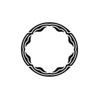 Intricate Tribal Circle Frame, Minimalist - Pattern vector