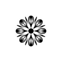 Intricate Floral Emblem, Minimalist vector