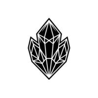 Geometric Crystal Emblem, Minimalist vector