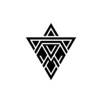 Geometric Diamond Emblem, Modern Abstract - Minimalist vector