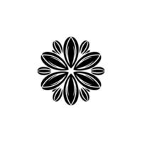 Geometric Floral Emblem, Minimalist, Abstract vector