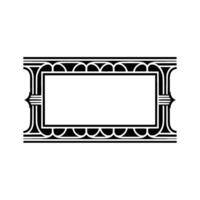 Art Deco Frame, Elegant Border, Vintage, Minimalist Style, Retro - Art deco vector