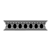 Geometric Archway Border, Vintage Style, Minimalist vector