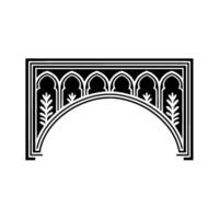 Intricate Archway, Islamic Ornamentation, Minimalist vector