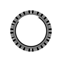 Geometric Circle Emblem, Retro, Minimalist - Badge vector