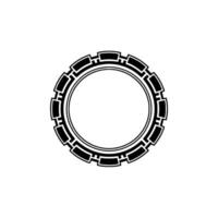 Geometric Portal, Minimalist Circle Motif - Symmetry vector