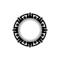Tribal Circle Frame, Minimalist, Ancient Motif vector