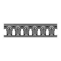 Art Deco Geometric Border, Streamlined - Art deco vector