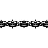 Stylized Floating Candles, Minimalist Border vector