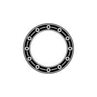 Minimalist Circular Emblem, Industrial, Geometric Pattern vector
