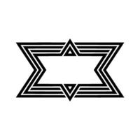 Geometric Star Frame, Minimalist, Abstract Outline, Geometry vector