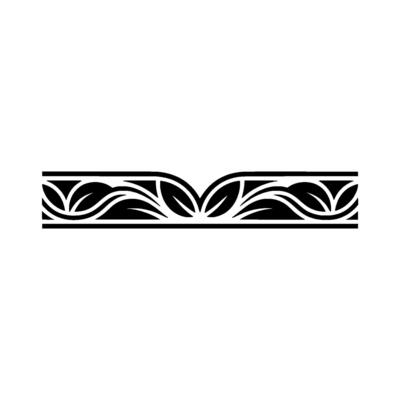 Art Deco Botanical Border, Elegant