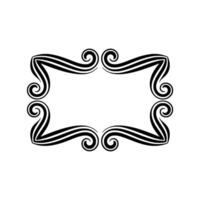 Elegant Swirl Frame, Vintage, Minimalist Border vector