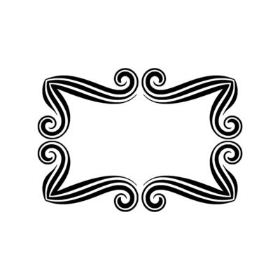 Elegant Swirl Frame, Vintage, Minimalist Border