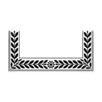 Elegant Black Botanical Frame, Vintage vector